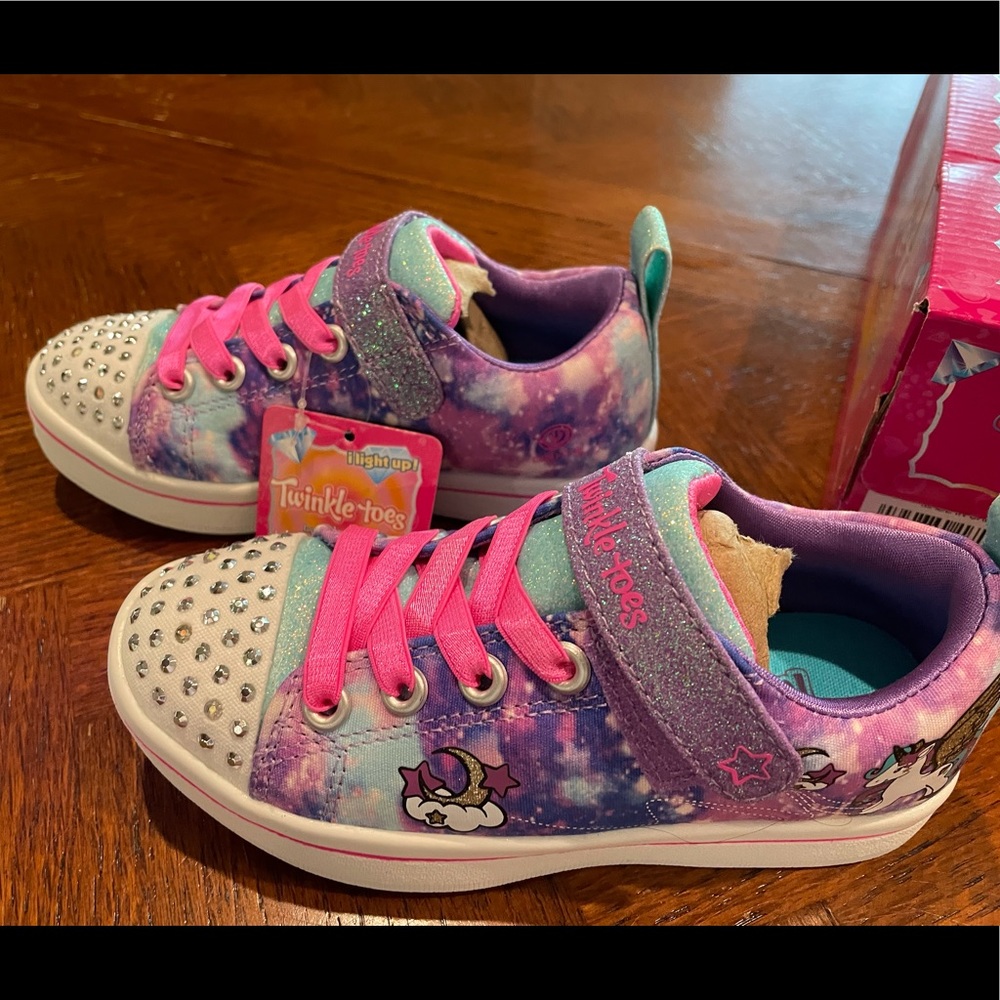 NEW Skechers Twinkle Toes Unicorn Moondust Sz 10.5